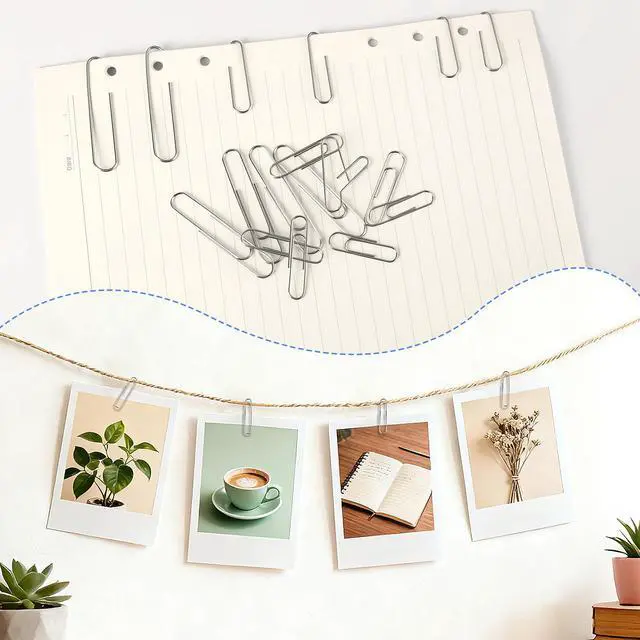 Alt view image 6 of 7 - 500Pcs Paper Clips and Binder Clips Assorted Sizes, Silver Paper Clips Black Binder Clips with Large Medium Small Size in Container for Office Home School Supplies Document Organizing