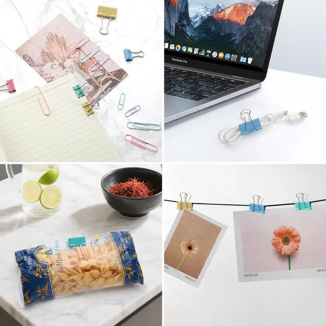 Alt view image 7 of 7 - 260PCS Colored Assorted Size Paper Clips and Binder Clips, Paperclips Large Medium Small, Binder Clip and Paper Clip Set for Home, School, and Office Supplies in a Container with Compartments