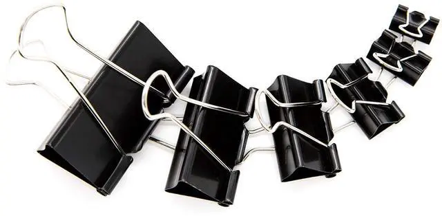 Alt view image 2 of 6 - Binder Clips Paper Clamps Assorted Sizes 100 Count (Black), X Large, Large, Medium, Small, X Small and Micro, 6 Sizes in One Pack, Meet Your Different Using Needs.
