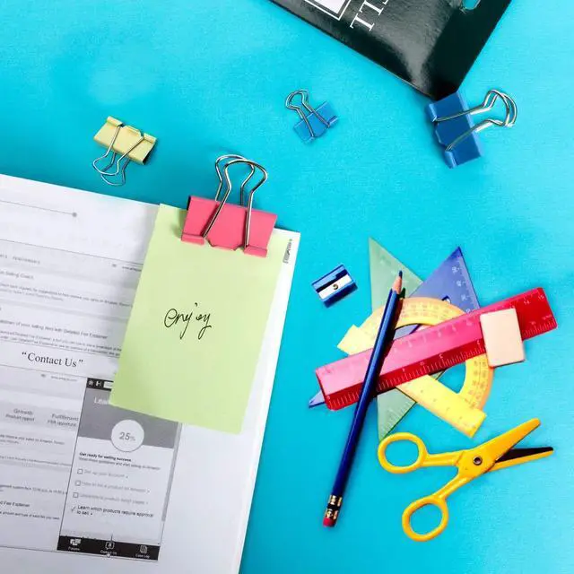 Alt view image 5 of 7 - Binder Clips - Assorted Sizes 100 Count, X Large, Large, Medium, Small, Mini Paper Clamps Combination, Suitable for Office Supplies, Home, and School Use