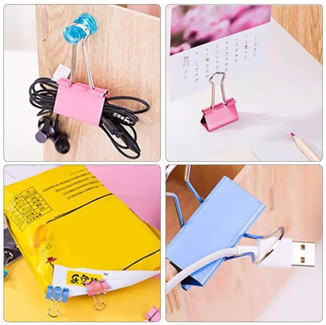 Alt view image 6 of 7 - Binder Clips - Assorted Sizes 100 Count, X Large, Large, Medium, Small, Mini Paper Clamps Combination, Suitable for Office Supplies, Home, and School Use