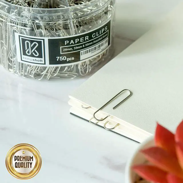 Alt view image 5 of 7 - 750 Paper Clips Assorted Sizes Small, Medium and Large Paper Clips for Paperwork Ideal for Home, School and Office Use (Assorted, Silver)