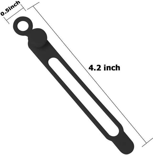 Alt view image 2 of 6 - 16Pcs Silicone Cable Straps Wire Organizer for Bundling Earphone, Phone Charger, Computer Cords, Reusable Cable Ties Cord Organizer in Home,Office,Kitchen,School(Black)