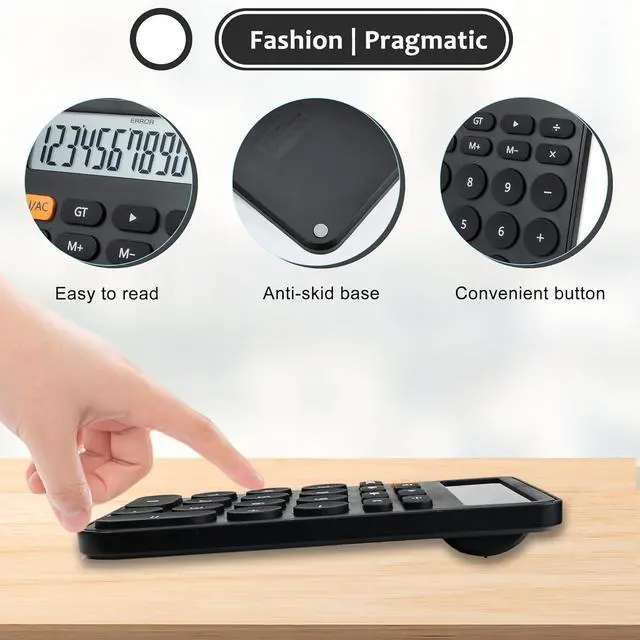 Alt view image 3 of 6 - Standard Calculator, 12 Digit Large Display Desktop Calculator with Big Buttons for Office, School, Home & Business