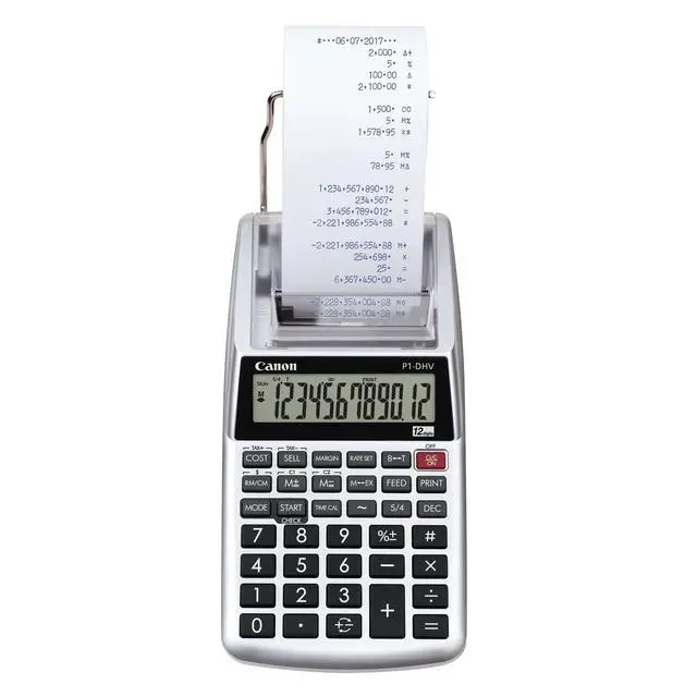 Alt view image 2 of 4 - P1-DHV-3 Printing Desktop Calculator, Sliver (2203C001)