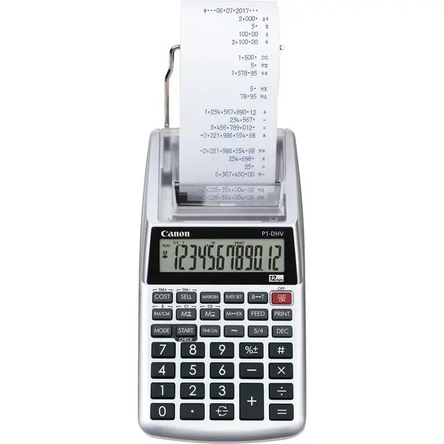Alt view image 3 of 4 - P1-DHV-3 Printing Desktop Calculator, Sliver (2203C001)