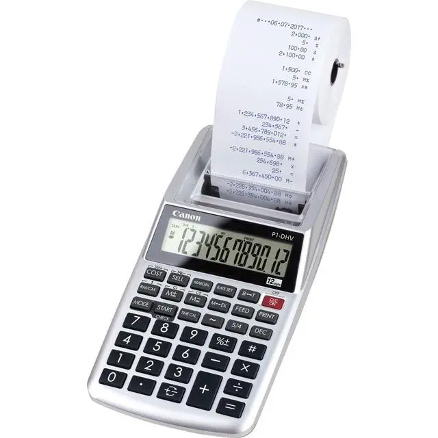 Alt view image 4 of 4 - P1-DHV-3 Printing Desktop Calculator, Sliver (2203C001)