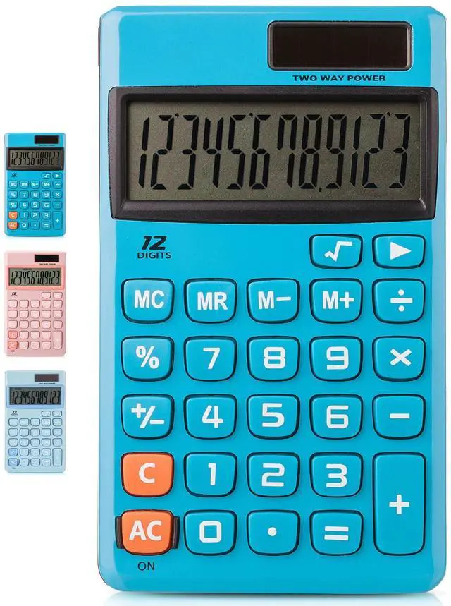 Main image of Standard Function Calculator, 12 Digits, Solar Calculator, Basic Office Calculators