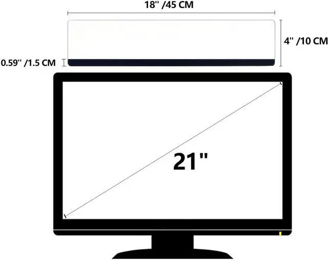 Alt view image 4 of 6 - Monitor Memo Board Top Mount,18" Monitor Sticky Note Holder,Sticky Boards,Message Board for Computer Monitors