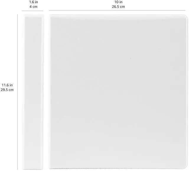 Alt view image 5 of 6 - 3 Ring Binder, 1 Inch D-Ring, Clear Overlay, Pockets for Storage and Organization, White, 4 Pack