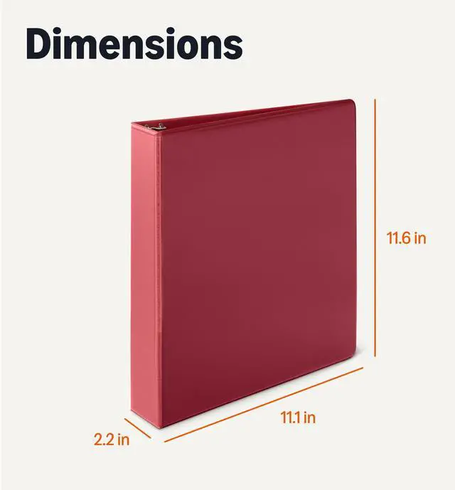 Alt view image 5 of 5 - 3 Ring 1.5 inch Binders with Round Metal Rings, Holds 275 Sheets, Assorted Colors, 4-Pack