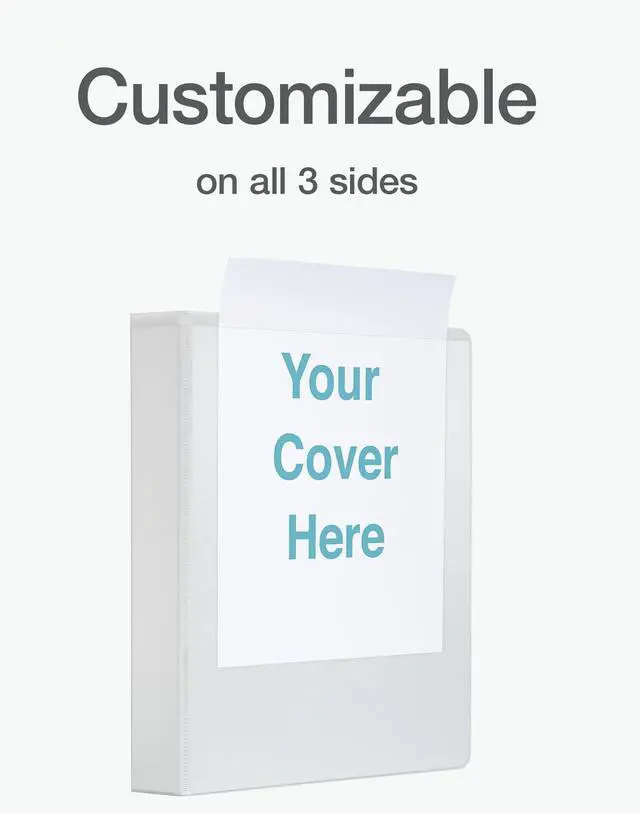 Alt view image 6 of 7 - Ring Binders, 1.5" Round Ring Binders, View Binder, Covers on 3 Sides, XtraLife Hinge, Non-Stick, PVC-Free, White, 350 Sheet Capacity (1002547)