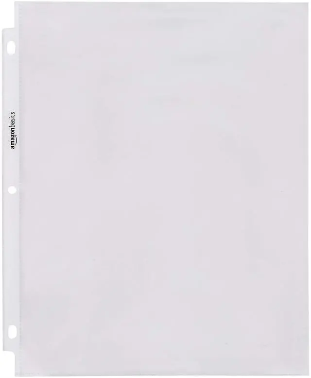 Alt view image 2 of 5 - Heavy Duty Non-Glare Sheet Protector for Documents, 3 Ring Binder, Top Loading, Letter Size 8.5 x 11 inch, Clear, 100-Pack