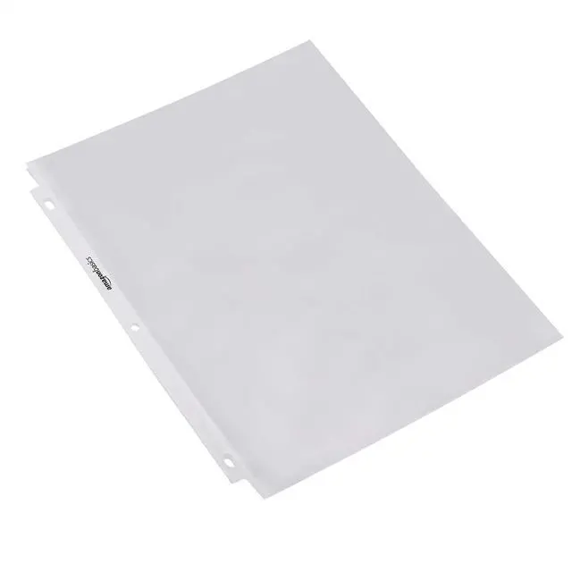Alt view image 3 of 5 - Heavy Duty Non-Glare Sheet Protector for Documents, 3 Ring Binder, Top Loading, Letter Size 8.5 x 11 inch, Clear, 100-Pack