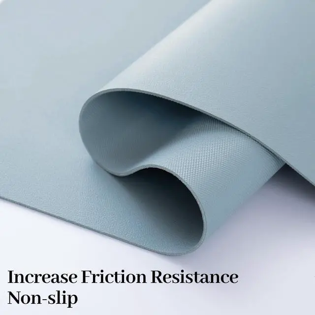 Alt view image 2 of 7 - Large Desk Pad Mat, Leather Blue Desk Mat for Desktop, Computer Desk Mouse Pad Non-Slip, Waterproof Keyboard Mat for Office/Home/Decor, 23.6" x 13.7"