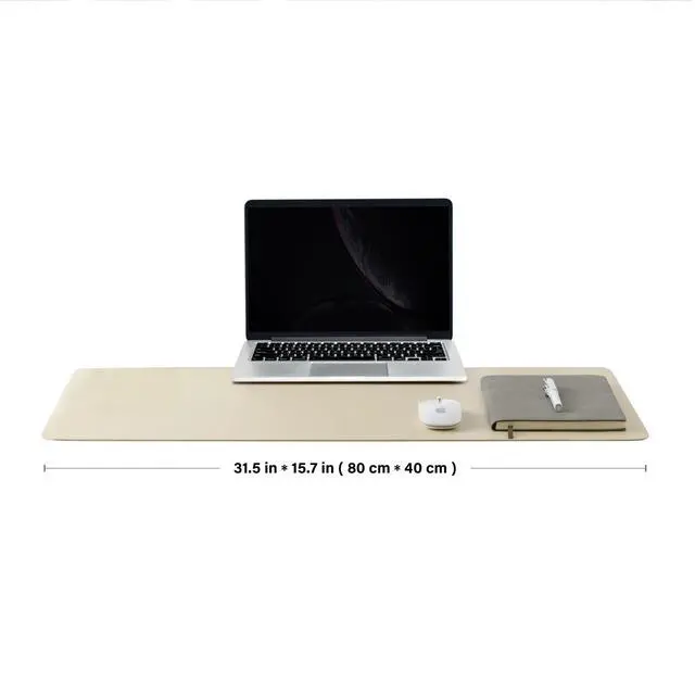 Alt view image 2 of 7 - Cork Desk Mat - Dual-Sided Desk Pad for Office and Home - Desk Organization and Accessories - Ideal for Large Mouse Pad and Desk Mats on Top of Desks(Beige,31.5"x 15.7")