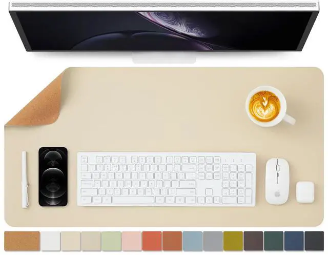 Main image of Cork Desk Mat - Dual-Sided Desk Pad for Office and Home - Desk Organization and Accessories - Ideal for Large Mouse Pad and Desk Mats on Top of Desks(Beige,31.5"x 15.7")