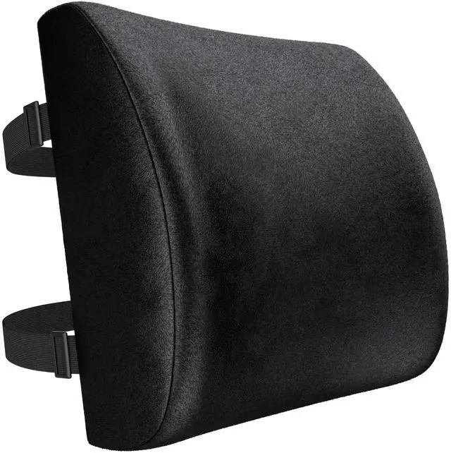 Main image of Lumbar Support Pillow for Office Chair, Lumbar Support Pillow for Car, Back Rest for Gaming, Memory Foam Pillow, Desk Chair Cushion, Breathable & Washable Cover, Adjustable Straps