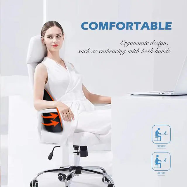 Alt view image 5 of 7 - Super Cozy Lumbar Support Pillow for Car/Office Chair, 100% Memory Foam Lumbar Pillow with Breathable Removable Cover, Ergonomic Design - Back Support for Back Pain Relief(Adjustable Strap, Black)