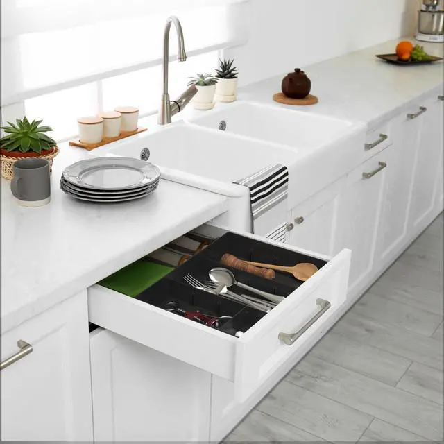 Alt view image 5 of 7 - Drawer Organizer Tray with 9 Adjustable Compartments, Black