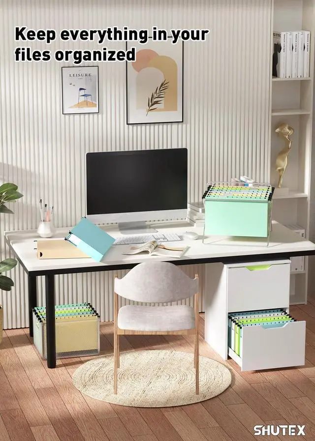 Alt view image 7 of 7 - Extra Capacity Plastic Hanging File Folders,12 Pack Reinforced Expanding Hang Folder Legal Size,Accordian Pocket,Heavy Duty 2 Inch Expansion,Hanging Folder Organizer for Office Home, Pastel
