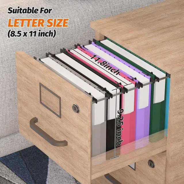 Alt view image 4 of 6 - Extra Capacity Plastic Hanging File Folders,12 Pack Reinforced Expanding Hang Folder Letter Size,Accordian Pocket,Heavy Duty 2 Inch Expansion,Hanging Folder Organizer for Office Home,Assorted Colors