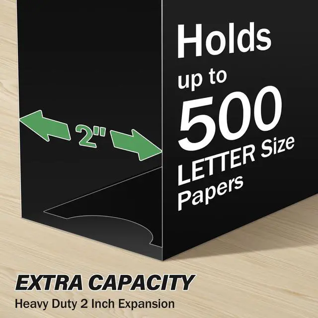 Alt view image 4 of 7 - Plastic Extra Capacity Hanging File Folder,12 Pack Reinforced Letter Size Hanging Folders,Heavy Duty 2 Inch Expansion Filing Cabinet Folders,Black File Organizers for Bulk Files, Medical Charts
