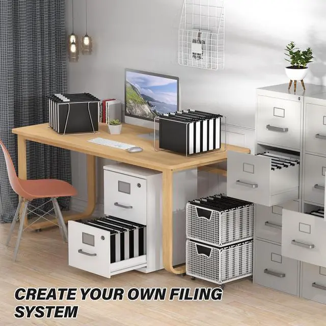 Alt view image 7 of 7 - Plastic Extra Capacity Hanging File Folder,12 Pack Reinforced Letter Size Hanging Folders,Heavy Duty 2 Inch Expansion Filing Cabinet Folders,Black File Organizers for Bulk Files, Medical Charts