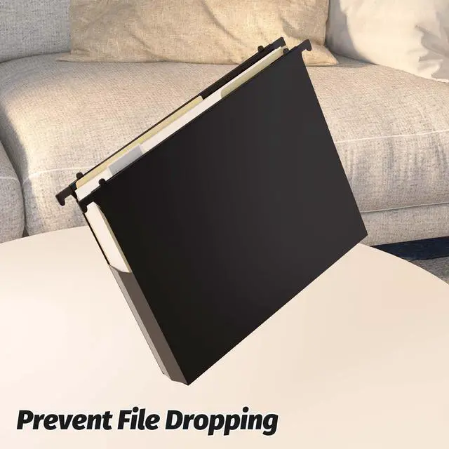 Alt view image 3 of 6 - Extra Capacity Plastic Hanging File Folders,12 Pack Reinforced Expanding Hang Folder Letter Size,Accordian Pocket,Heavy Duty 2 Inch Expansion,Hanging Folder Organizer for Office Home,Assorted Colors