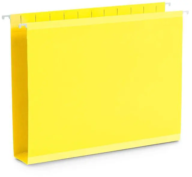 Alt view image 4 of 7 - 25 Extra Capacity Hanging File Folders Letter Size 2 Inch Expansion, Expanding Hanging File Folders, Wide, Expandable, Reinforced 12pt Paper, Assorted Colors