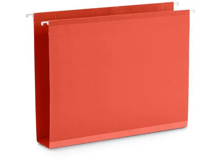 Alt view image 3 of 7 - 25 Extra Capacity Hanging File Folders Letter Size 2 Inch Expansion, Expanding Hanging File Folders, Wide, Expandable, Reinforced 12pt Paper, Assorted Colors