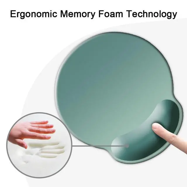 Alt view image 4 of 7 - ErgoComfort Wrist Rest Mouse Pad-Ergonomic Office Mousepad with Wrist Support-Non-Slip, Design Desk Accessories Mat for Home&Game Decor Bistro Green