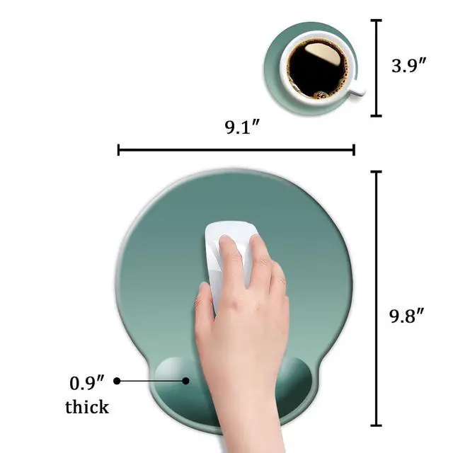 Alt view image 6 of 7 - ErgoComfort Wrist Rest Mouse Pad-Ergonomic Office Mousepad with Wrist Support-Non-Slip, Design Desk Accessories Mat for Home&Game Decor Bistro Green