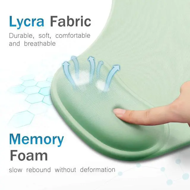 Alt view image 4 of 7 - Gel Mouse Pad 10.00×9.25×1.3 inches (Green, 1 Pack)