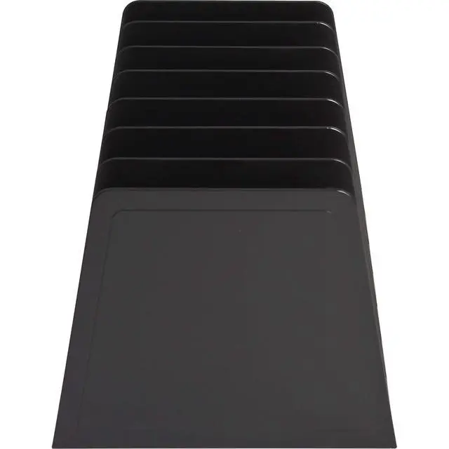 Alt view image 2 of 2 - Desktop File Organizer, Mail Organizer, 7 Compartments Office File Sorter, for Easy access to your files, Invoices, Letters and more - 4.5" Height x 8.8" Width x 5.5" Depth - Black, Eco-Friendly
