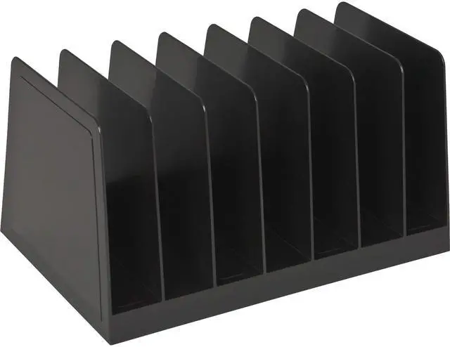 Main image of Desktop File Organizer, Mail Organizer, 7 Compartments Office File Sorter, for Easy access to your files, Invoices, Letters and more - 4.5" Height x 8.8" Width x 5.5" Depth - Black, Eco-Friendly