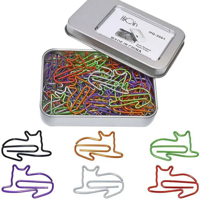 Main image of Cat Paper Clips Small Office Supplies Gifts for Cat Lover Coworkers, Cute Desk Accessories Gifts Idea