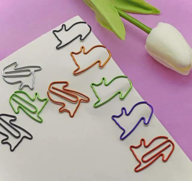 Alt view image 2 of 5 - Cat Paper Clips Small Office Supplies Gifts for Cat Lover Coworkers, Cute Desk Accessories Gifts Idea