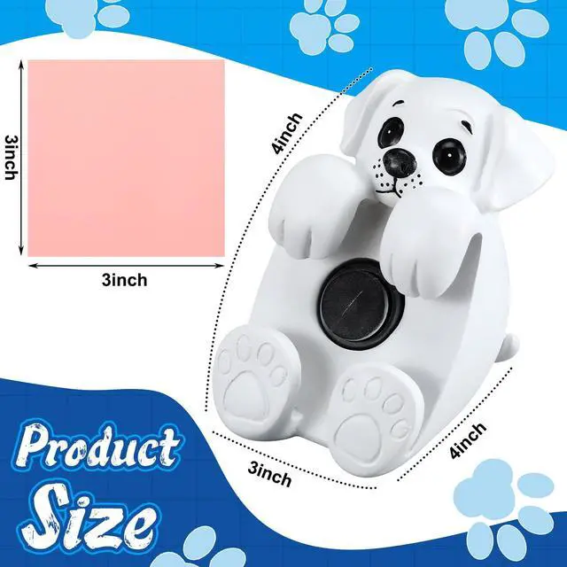 Alt view image 2 of 7 - 3pcs Pop-up Note Dispenser Set Include Resign Dog Note Dispenser, 2 Pcs 3 x 3 Sticky for Office Desk Accessories