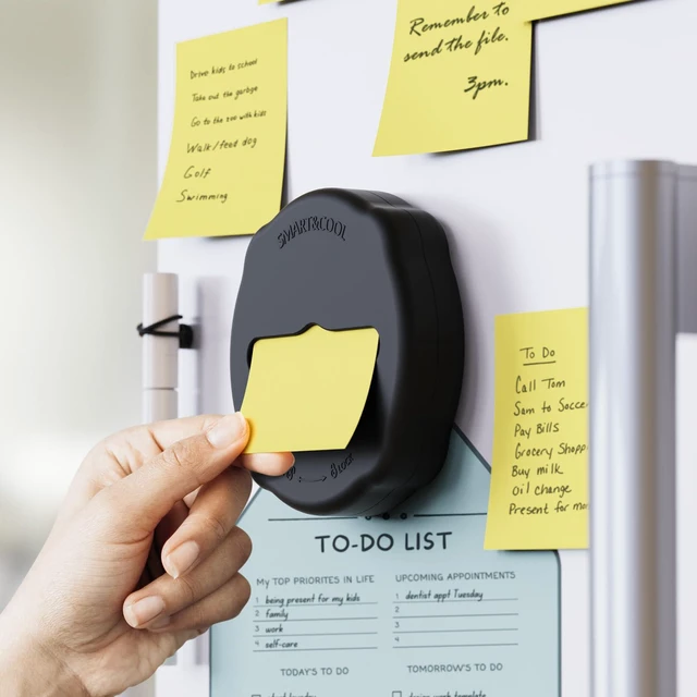 Alt view image 3 of 6 - Magnetic Pop-Up Note Dispenser for 3 x 3 in Pop-Up/Accordion-Style Sticky Notes, 1Pack, Black (Notes Not Included)