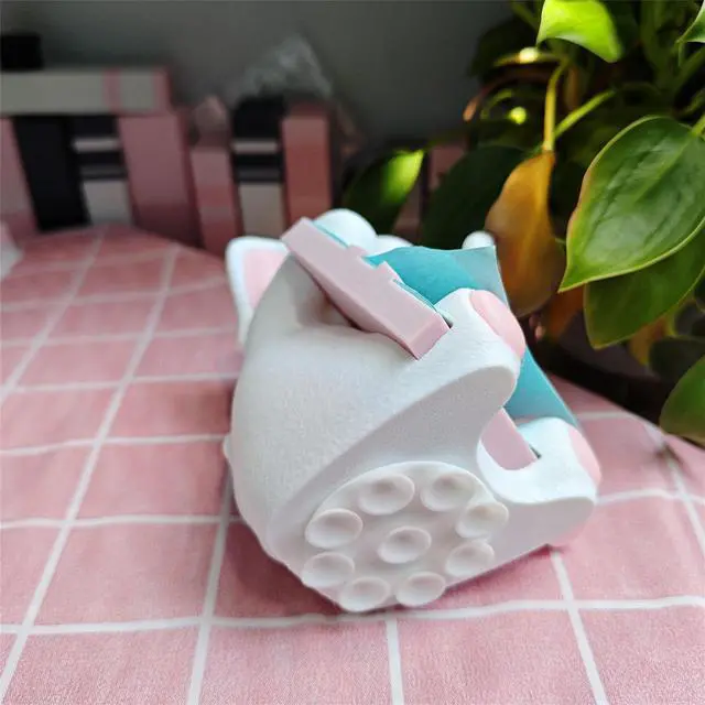 Alt view image 7 of 7 - Elephant Sticky Note Holder - Pop-up Note Dispenser Cute with Pink Pen Holder for Office Desk Accessories, 3x3 in, White