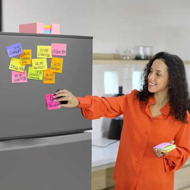 Alt view image 4 of 7 - Sticky Note Holder Organizer - 3x3 in Lightpink Acrylic Notepad Holder Acrylic Sticky Note Dispenser Cute Memo Holder (NO PADS) for Dorm Room Office Desk Organization
