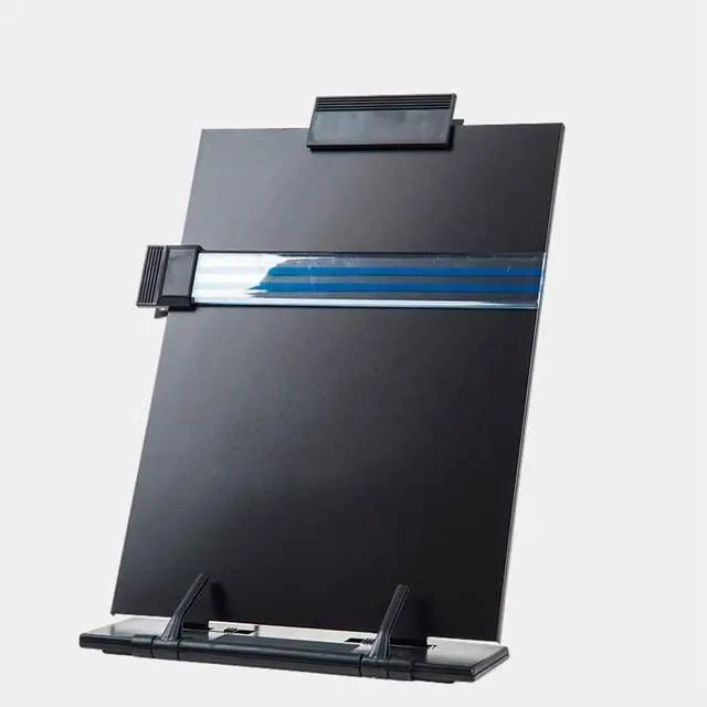 Main image of Hanghs Desktop Document Holder/Paper Stand/Clipboard for Sheet Music/Cookbook/Book with 7 Adjustable Positions and a Highlighting Side Clip Black