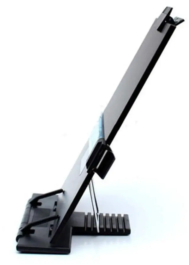 Alt view image 3 of 5 - Hanghs Desktop Document Holder/Paper Stand/Clipboard for Sheet Music/Cookbook/Book with 7 Adjustable Positions and a Highlighting Side Clip Black