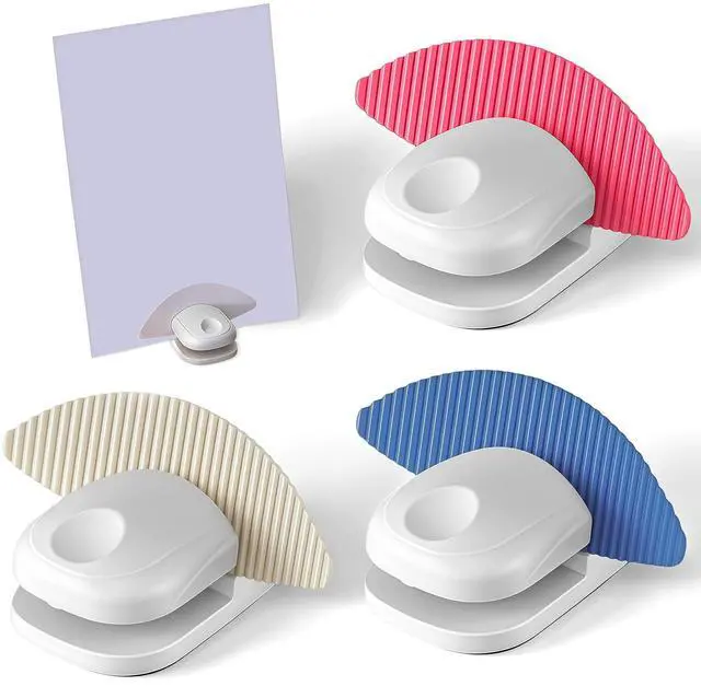Main image of 3 Pcs Paper Holder Stand for Typing Non-Slip Desktop Document Holder with Anti-Slip Pads, Foldable Portable Copy Stand for A4 Paper, Office Reading & Writing (White, Blue, Red)