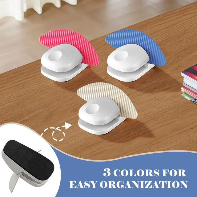 Alt view image 5 of 7 - 3 Pcs Paper Holder Stand for Typing Non-Slip Desktop Document Holder with Anti-Slip Pads, Foldable Portable Copy Stand for A4 Paper, Office Reading & Writing (White, Blue, Red)