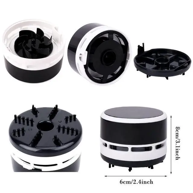 Alt view image 5 of 7 - Desk Vacuum Cleaner Mini, Portable Desktop Vacuum, Mini Crumb Dust Desk Vacuum Cordless Sweeper for Home, Office,Cars,Pet Hairs,No Battery Included