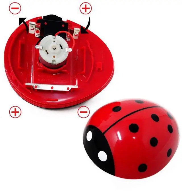 Alt view image 7 of 7 - Ladybug Shaped Portable Corner Desk Vacuum Cleaner Mini Cute Vacuum Cleaner Dust Sweeper