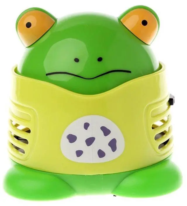 Main image of Table Cleaner, Desktop Vacuum Cartoon Mini Frog Dust Catcher Assistance Keyboard Cleaning Dust Sweeper for Home Office