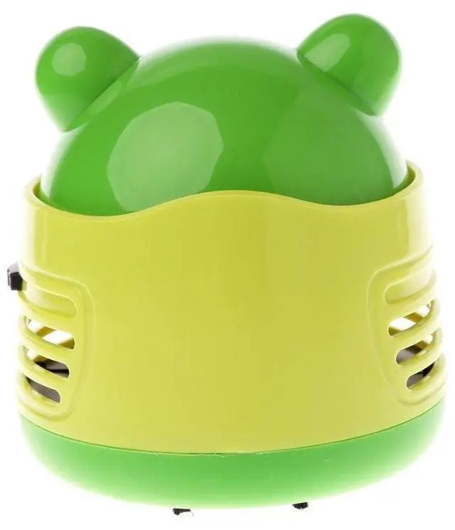 Alt view image 2 of 7 - Table Cleaner, Desktop Vacuum Cartoon Mini Frog Dust Catcher Assistance Keyboard Cleaning Dust Sweeper for Home Office